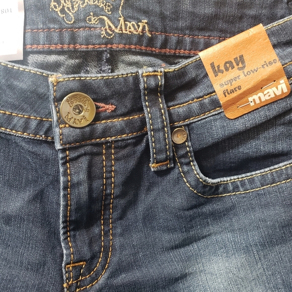 Mavi Jeans NWT Sz 27 Kay Flare Dark Wash - Picture 11 of 16